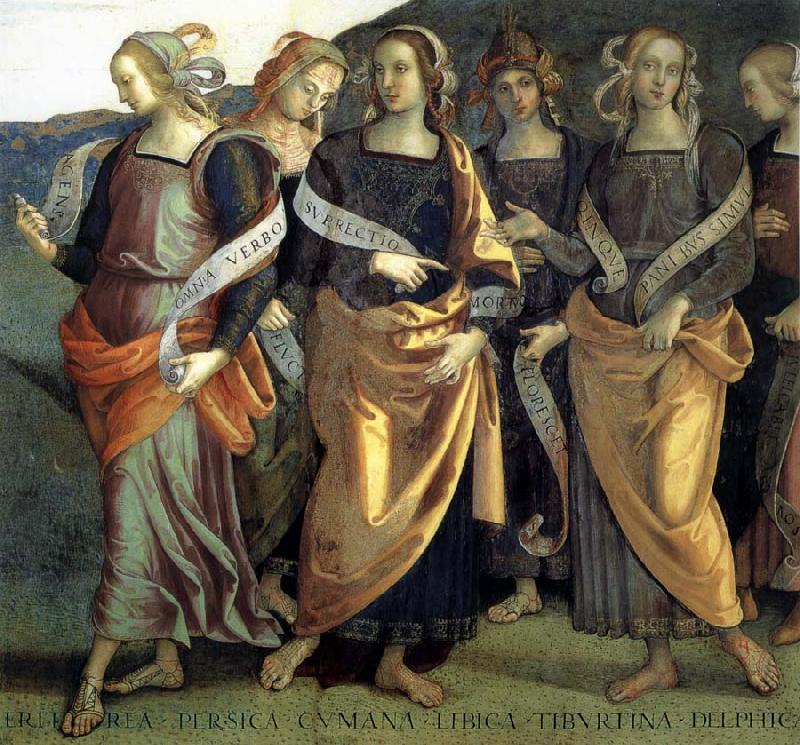 PERUGINO, Pietro Fresco in the Palazzo the prioris in Perugia, Italy oil painting image